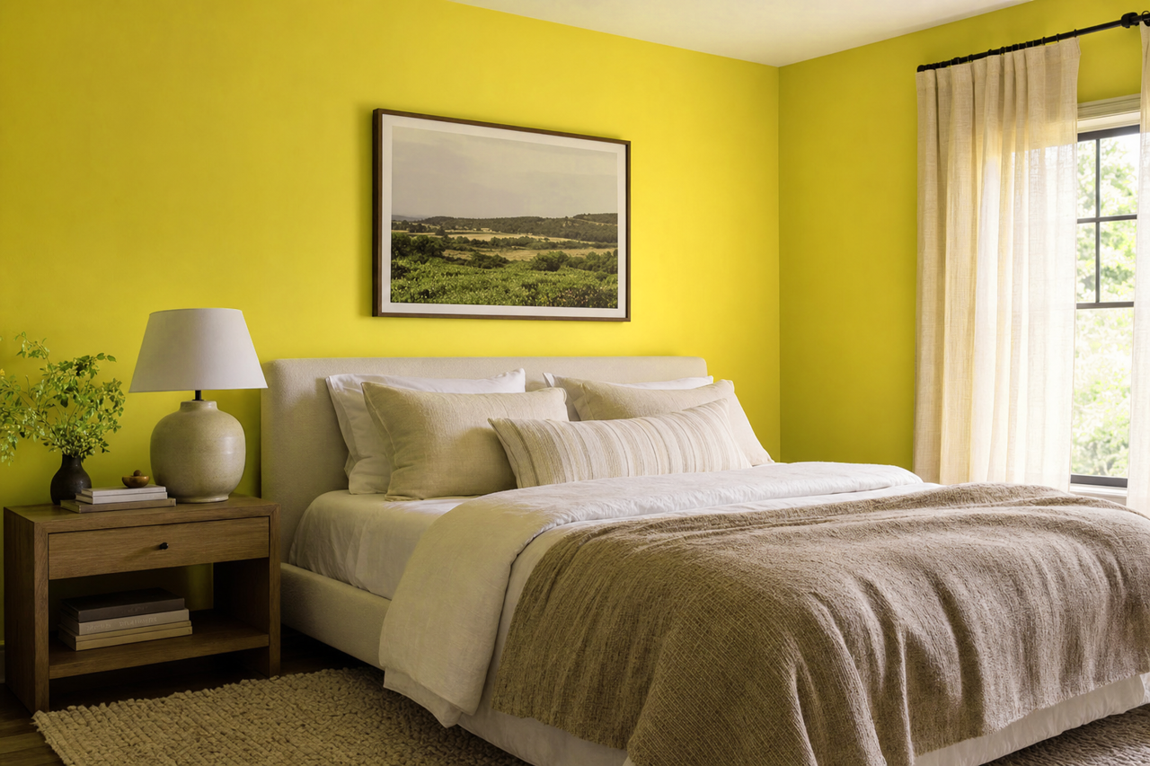Lavish Lime by Valspar on interiors