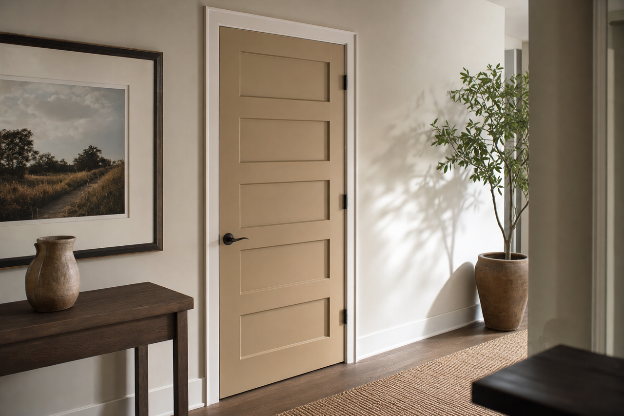 Sandalwood by Valspar on interior-doors