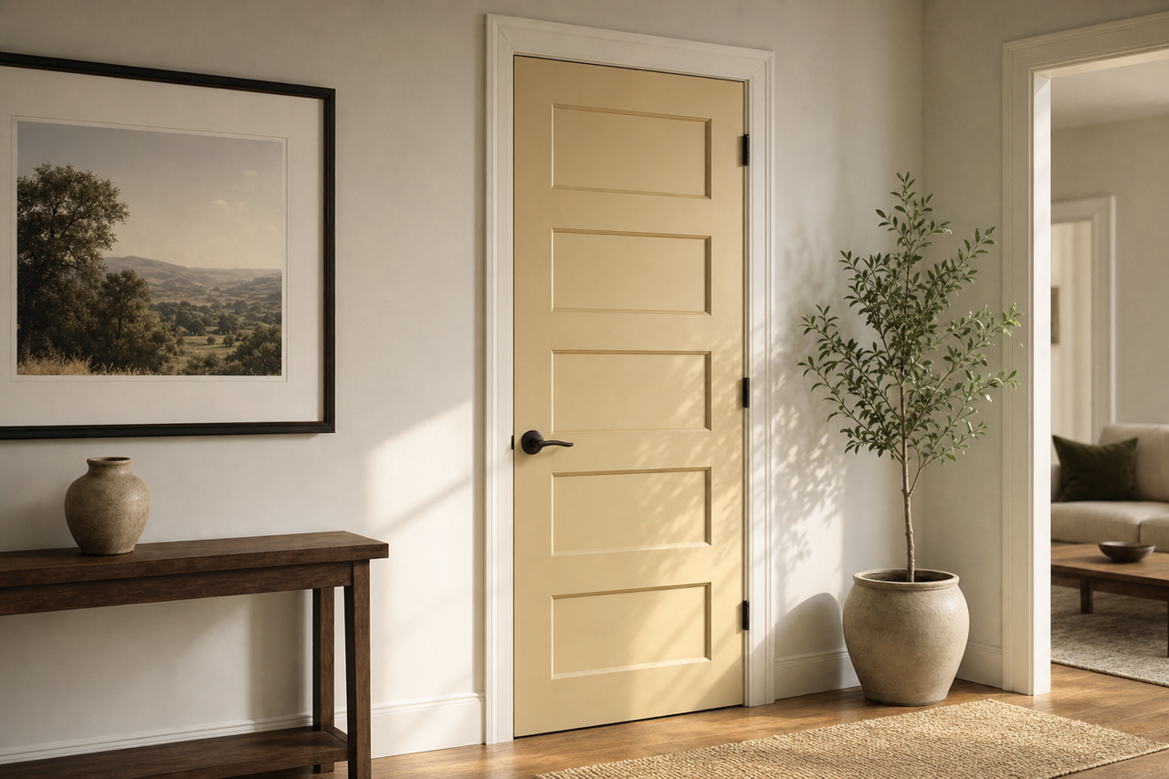Dry Earth by Valspar on interior-doors