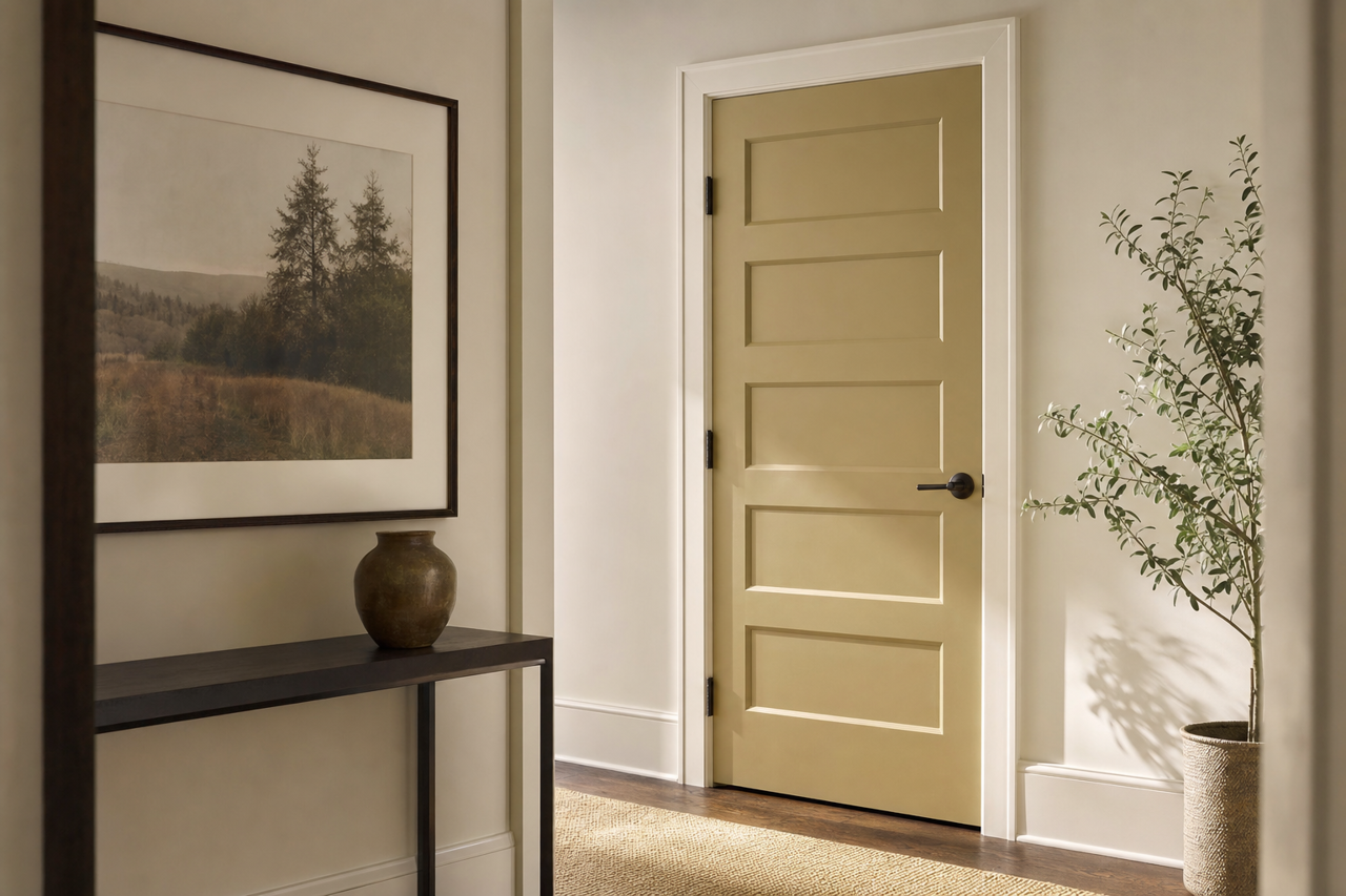 Caraway Shield by Valspar on interior-doors