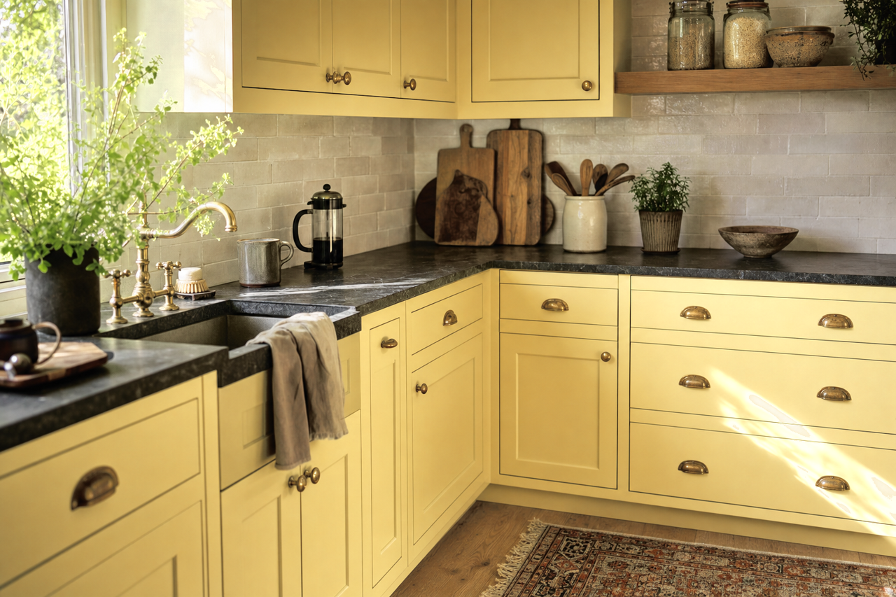 Desert Hotsprings by Valspar on cabinets