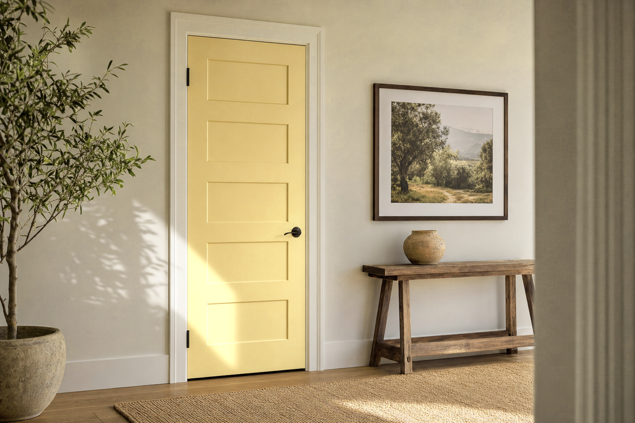 Desert Hotsprings by Valspar on interior-doors
