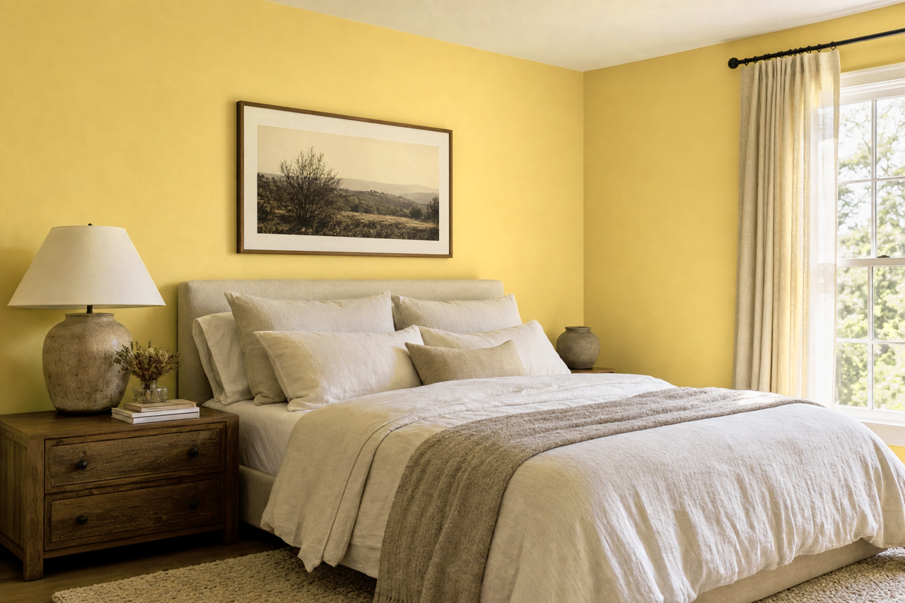 Crushed Cumin by Valspar on interiors
