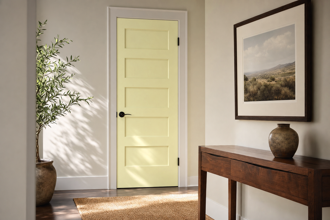 Gleeful by Valspar on interior-doors