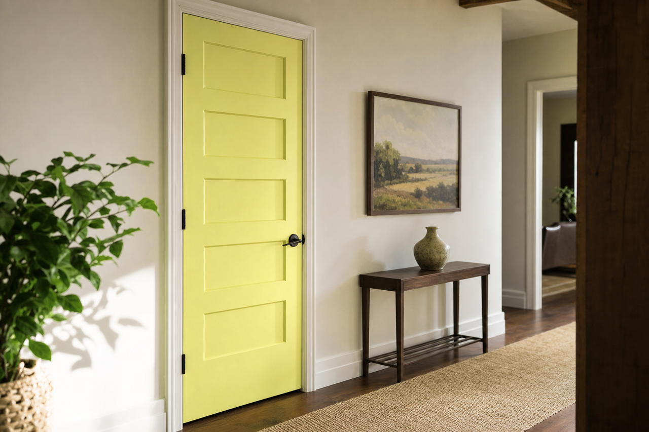 Garden Fresh by Valspar on interior-doors