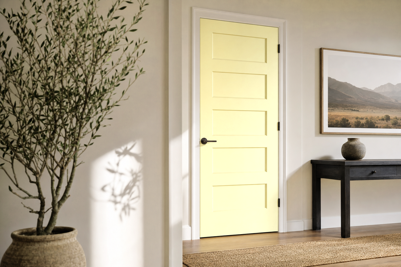 Lime Kiss by Valspar on interior-doors