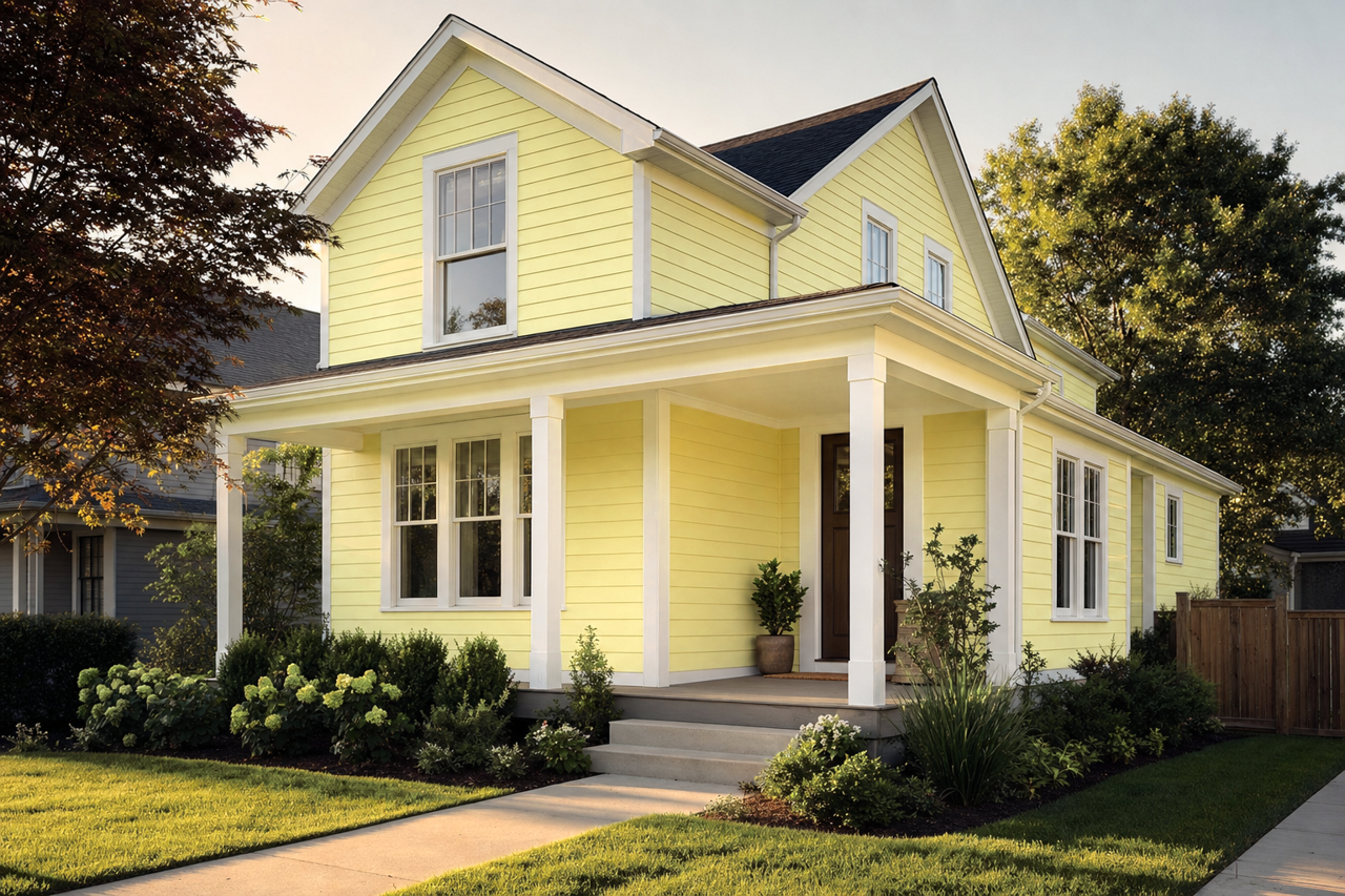 Lime Mousse by Valspar on exterior