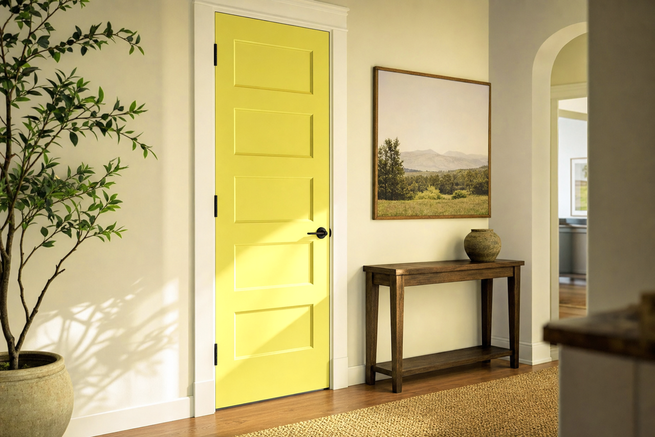 Citrus Tickle by Valspar on interior-doors