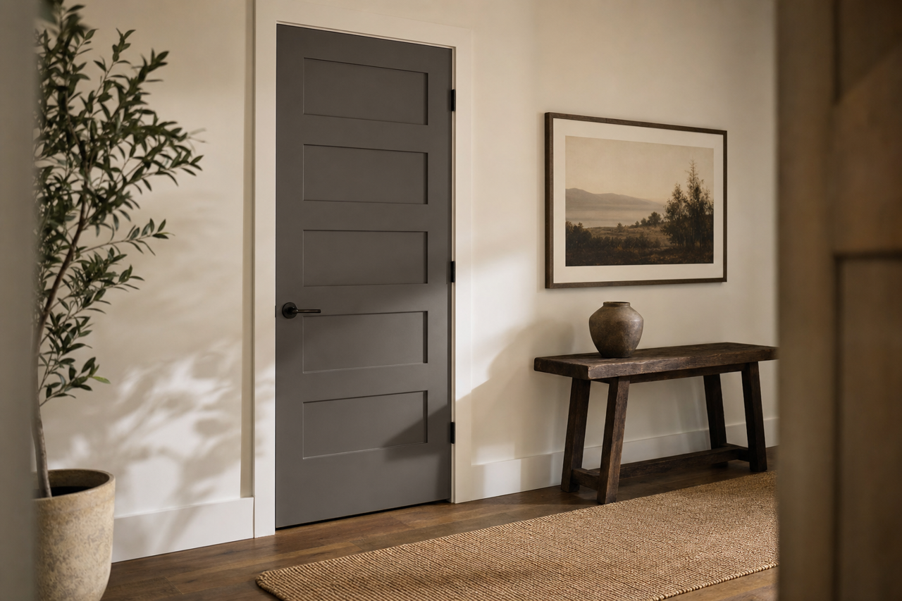 Safari Brown by Valspar on interior-doors