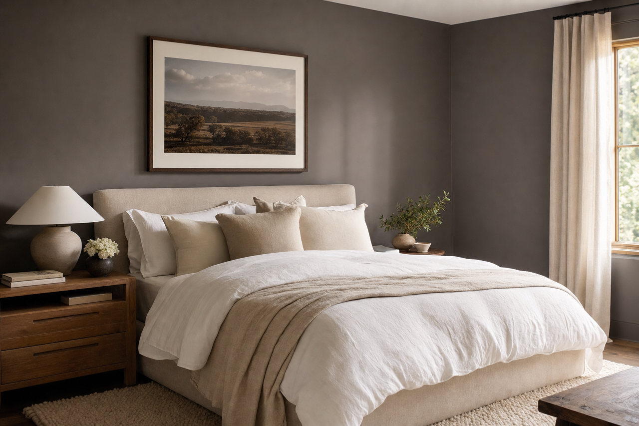 Safari Brown by Valspar on interiors