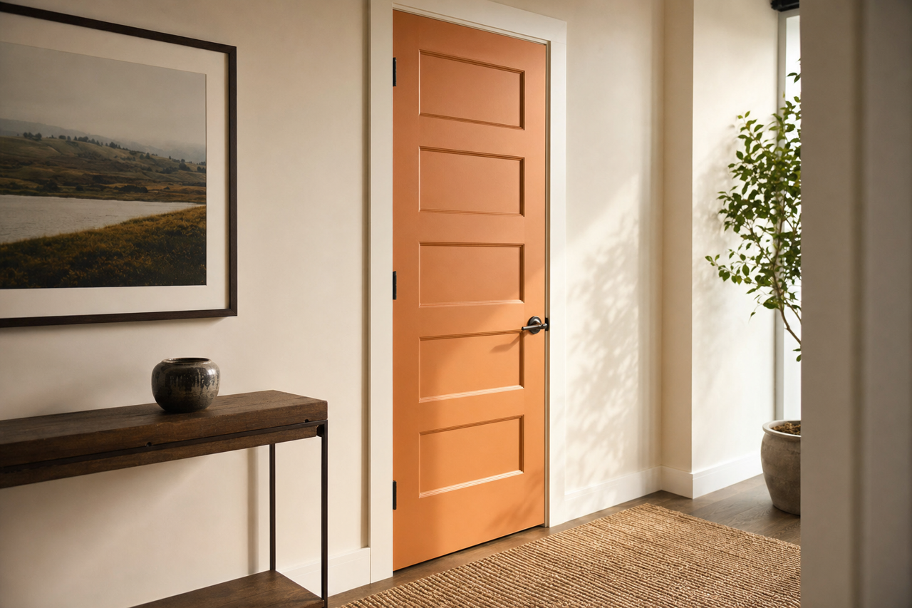 Montana Moss by Valspar on interior-doors