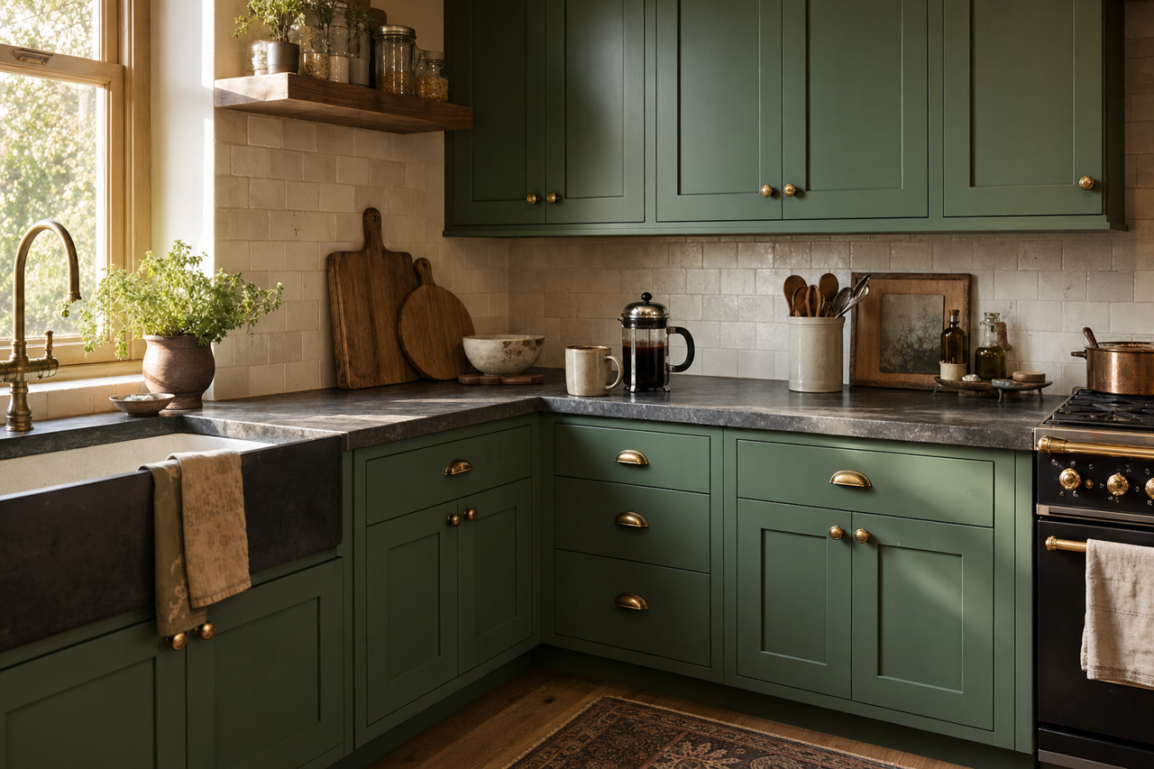 Wilderness by Valspar on cabinets