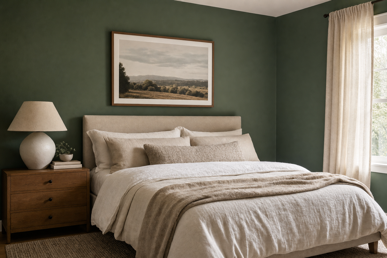 Palace Green by Valspar on interiors