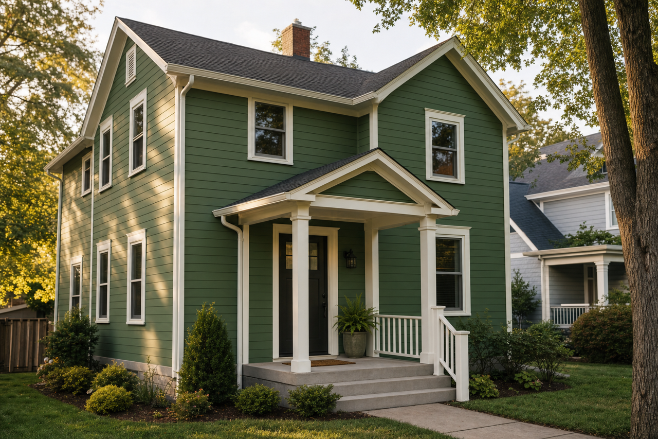 Lime Twist by Valspar on exterior