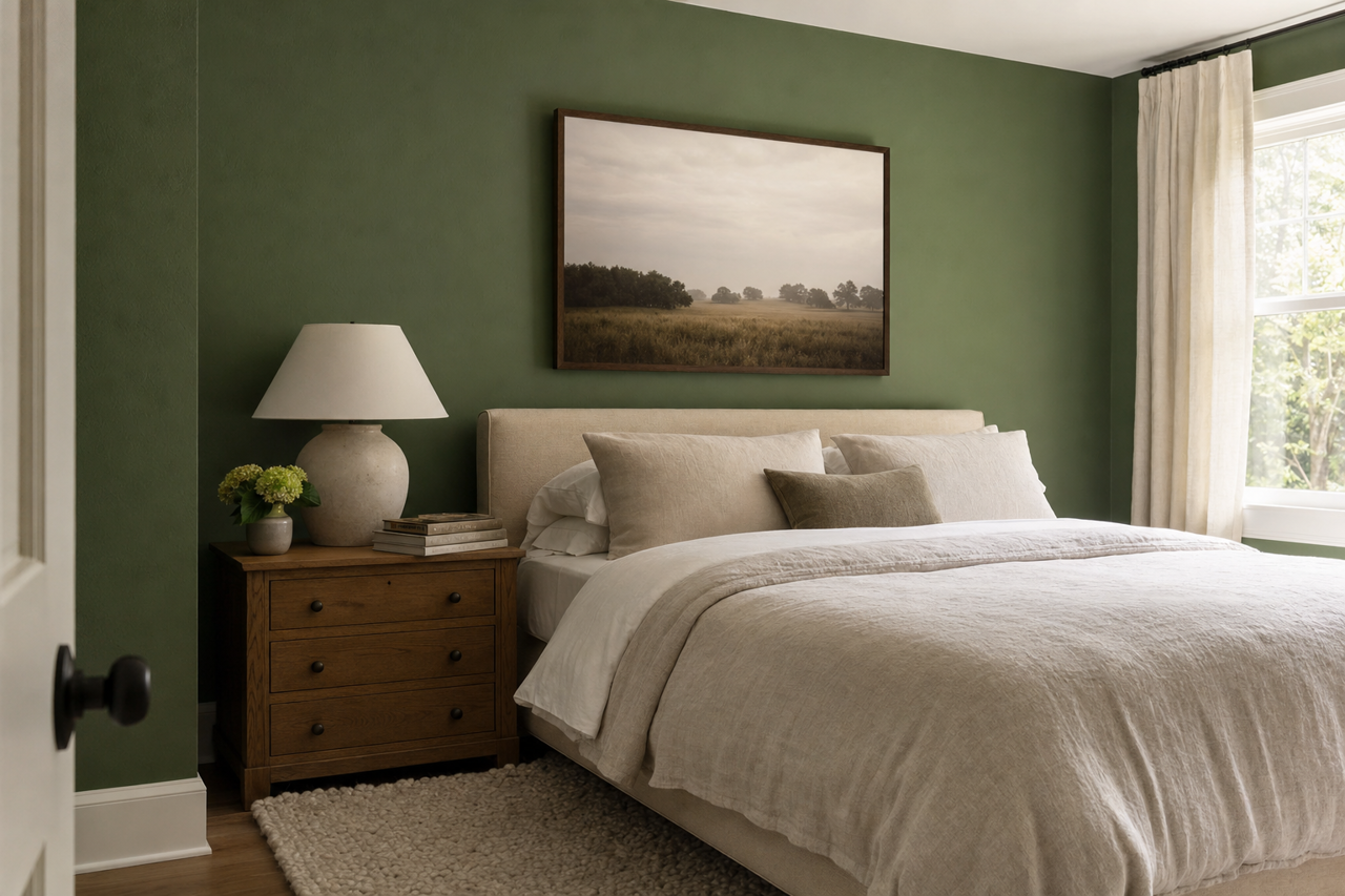 Lime Twist by Valspar on interiors