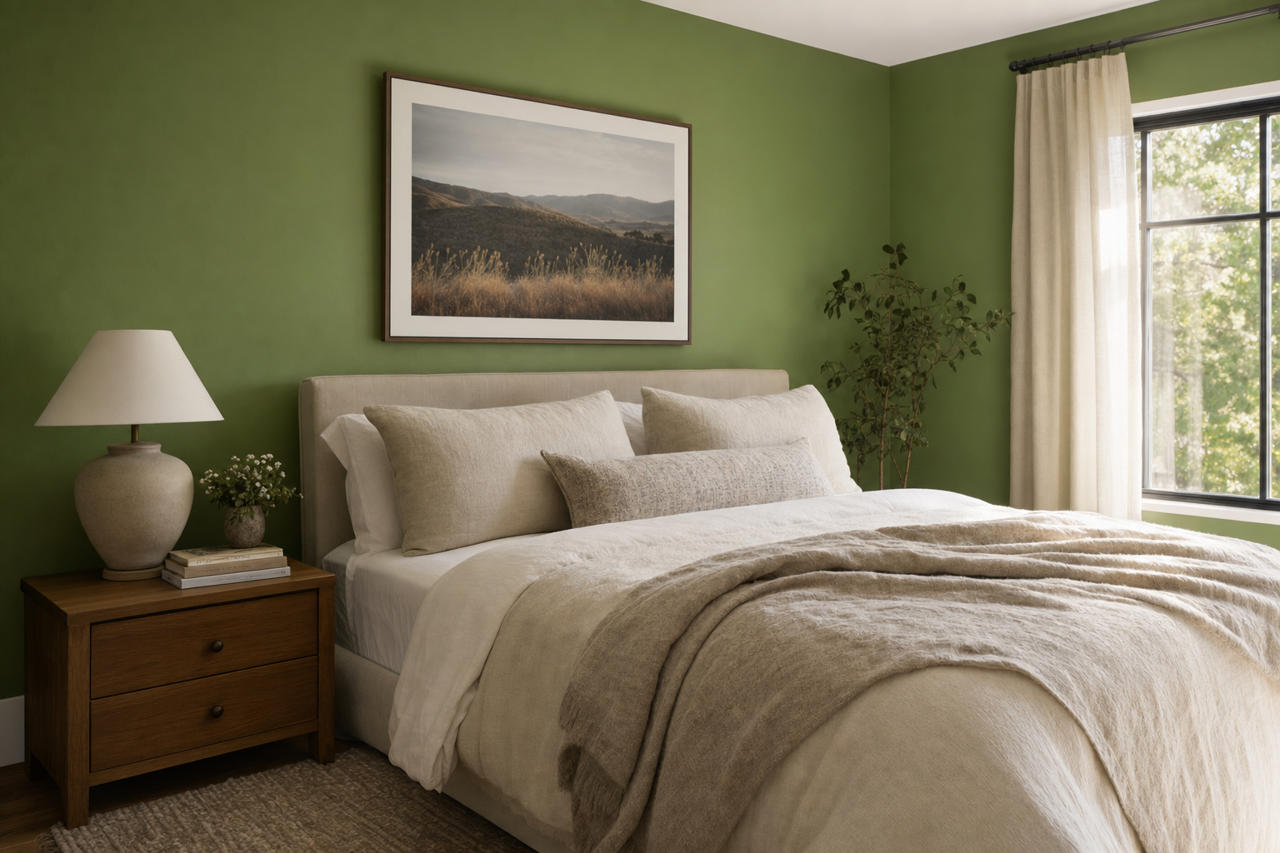 Lovely Green by Valspar on interiors