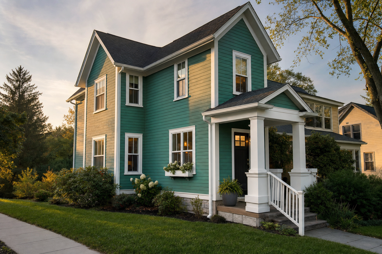 Juniper Green by Benjamin Moore on exterior