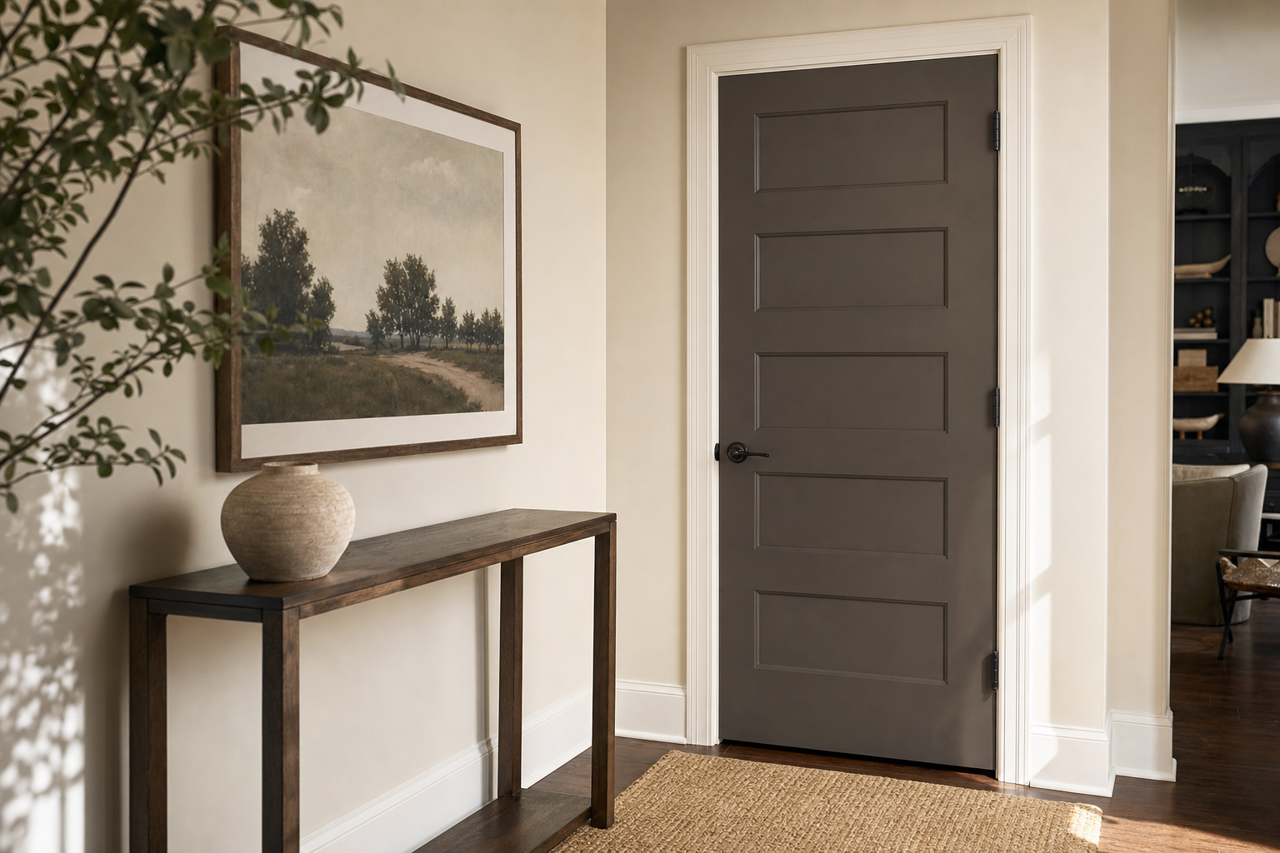 Deep Earth by Valspar on interior-doors