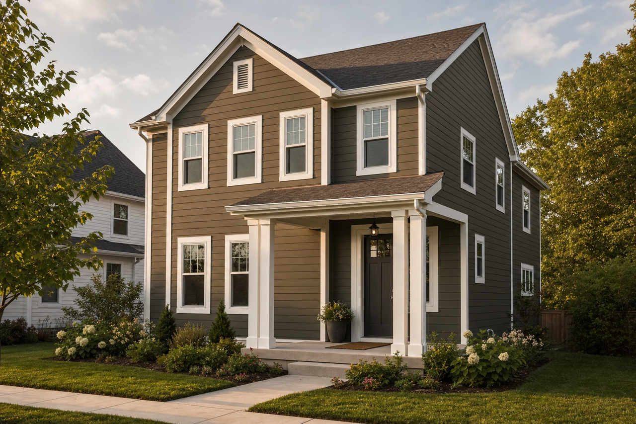 Olive Suede by Valspar on exterior