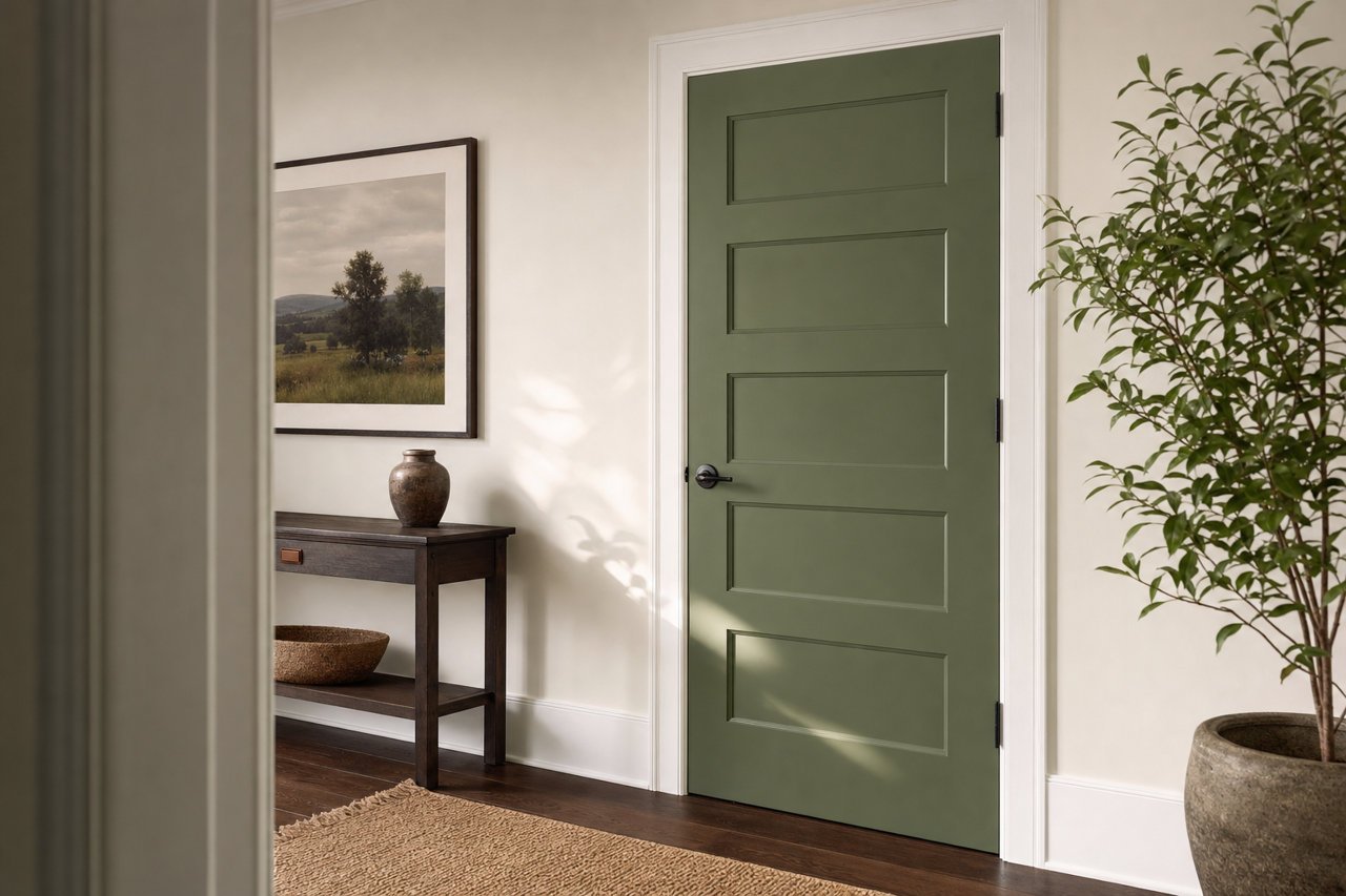 Dark Meadow by Valspar on interior-doors