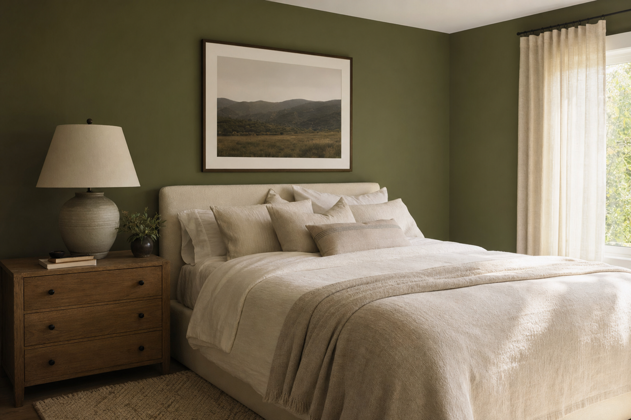 Dark Meadow by Valspar on interiors