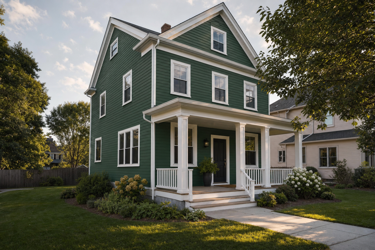 Poker Green by Valspar on exterior