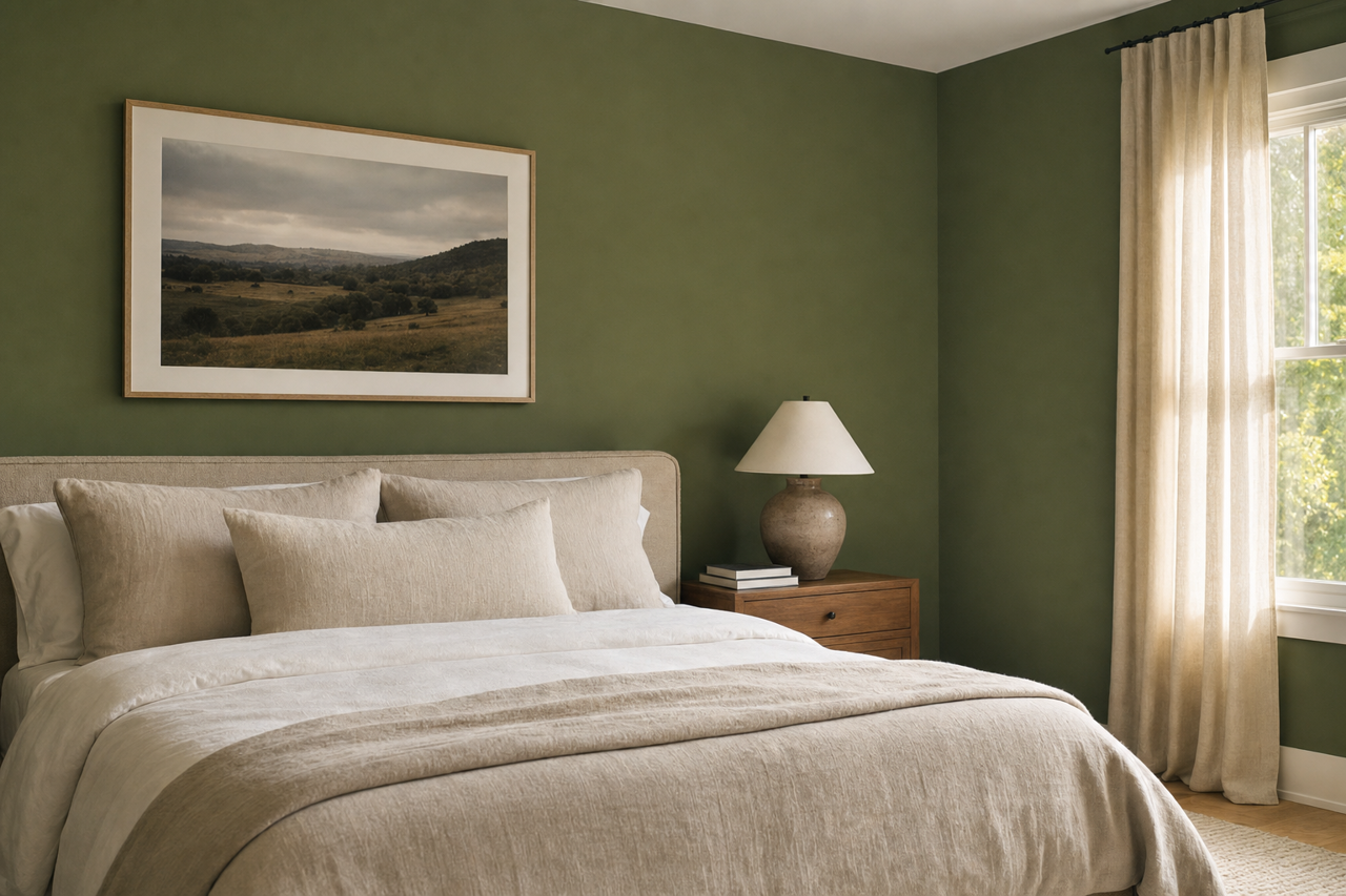 French Olive by Valspar on interiors