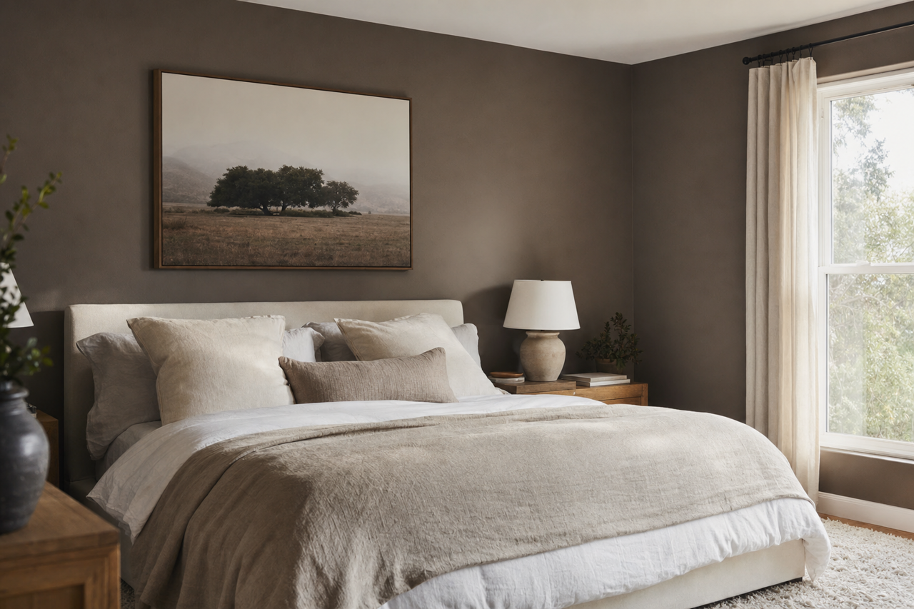 Burnt Tile by Valspar on interiors