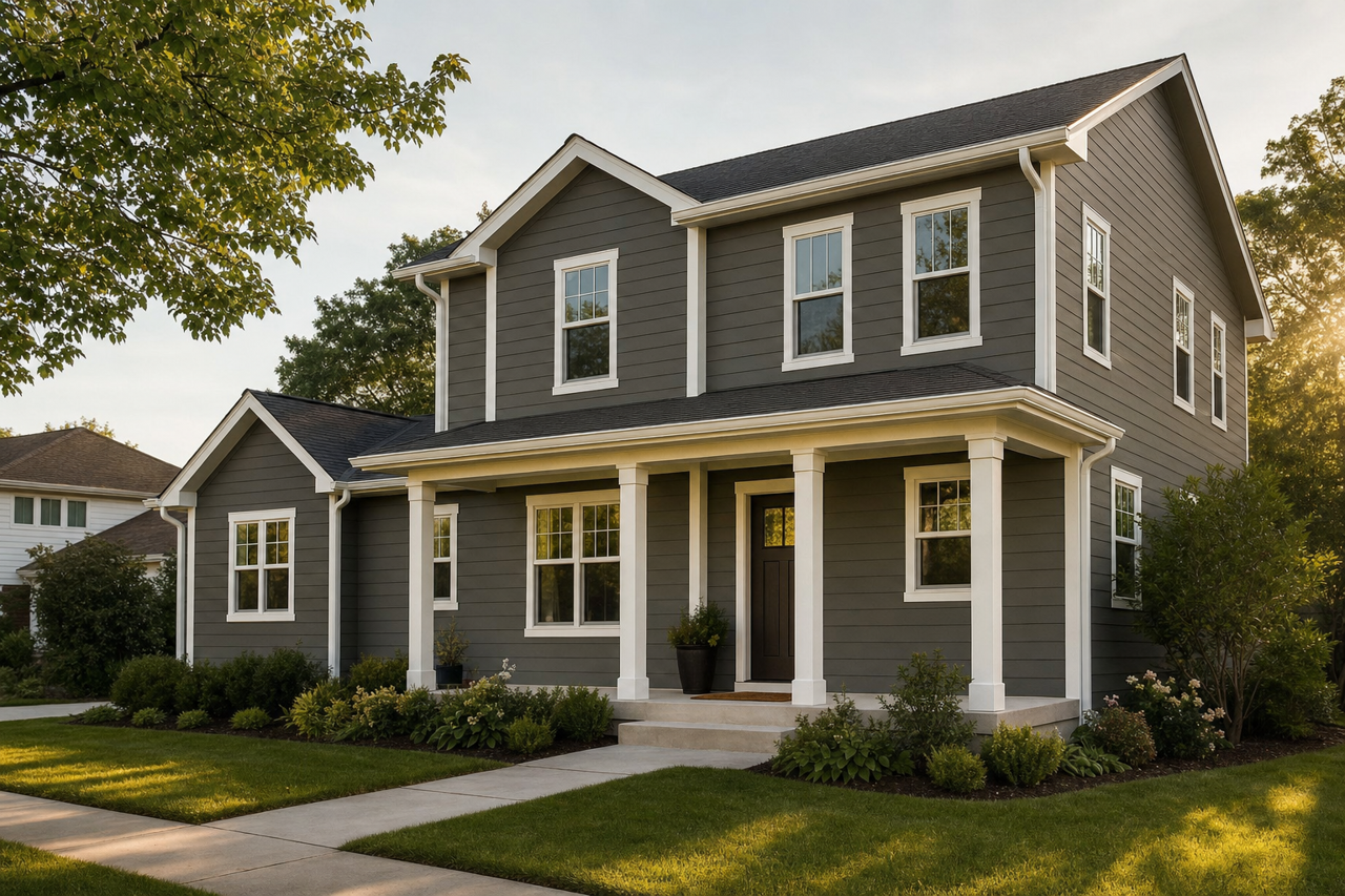 Dark Oasis by Valspar on exterior