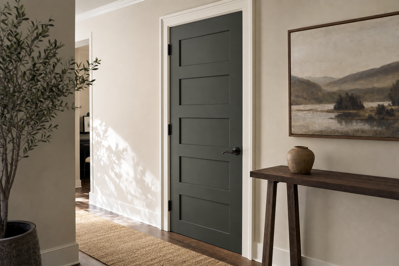 Aged Pine by Valspar on interior-doors