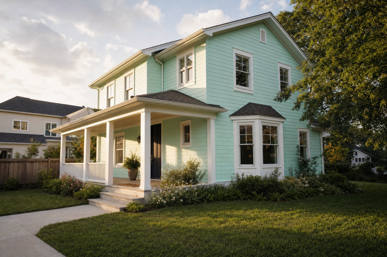 Biscayne Shore by Benjamin Moore on exterior