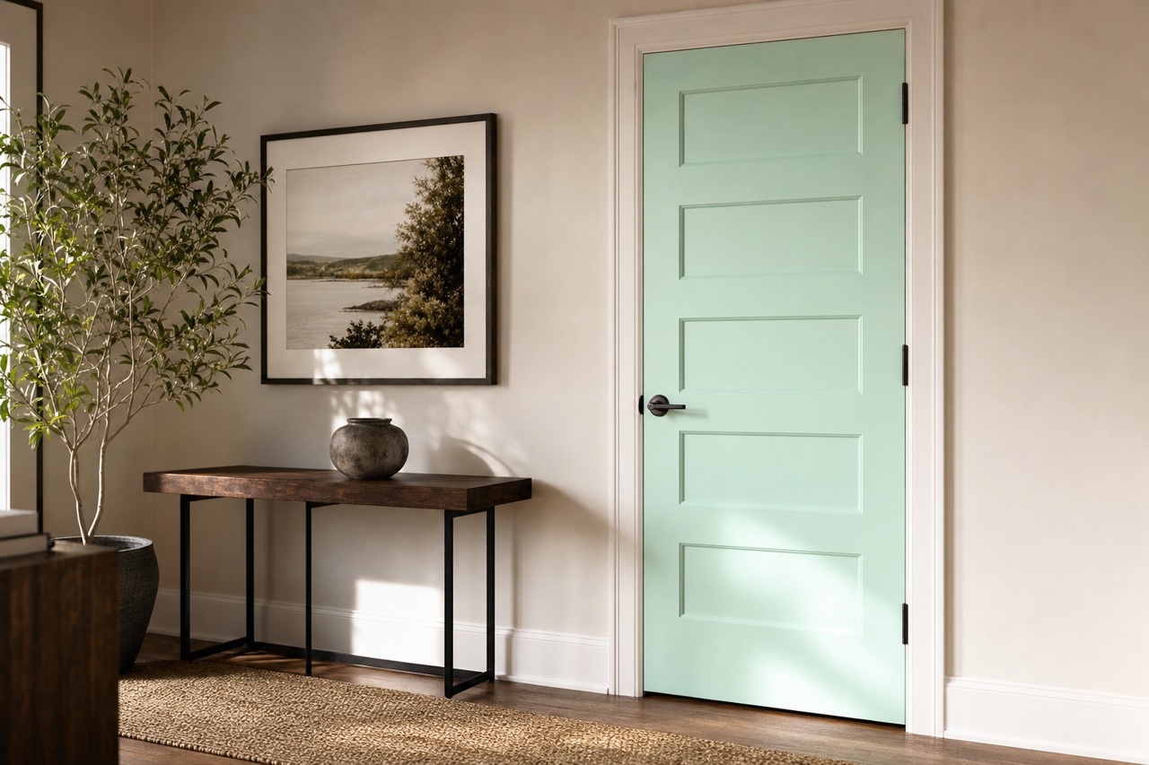 Biscayne Shore by Benjamin Moore on interior-doors
