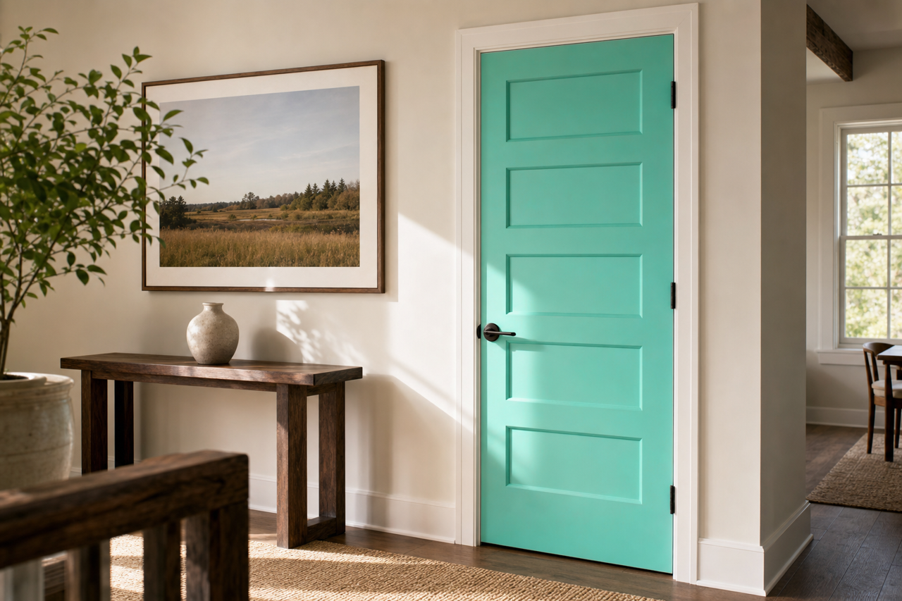Island by Benjamin Moore on interior-doors