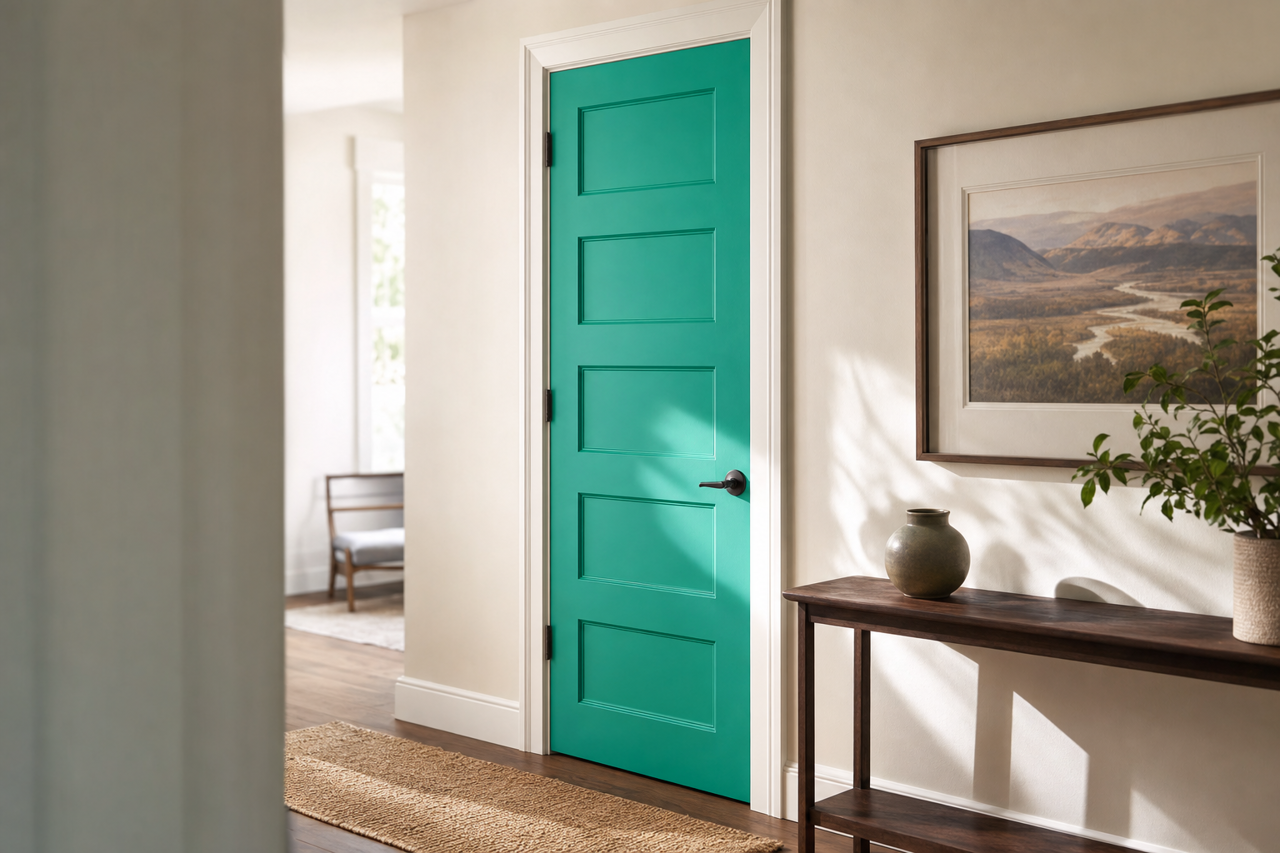 Albuquerque by Benjamin Moore on interior-doors