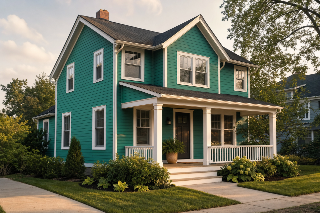 Lucky Shamrock by Benjamin Moore on exterior