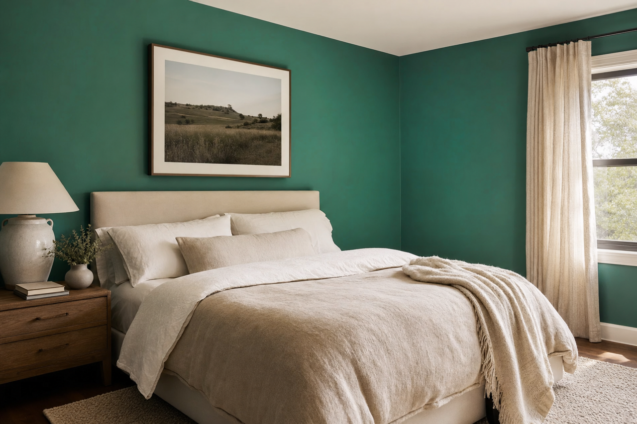 Lucky Shamrock by Benjamin Moore on interiors