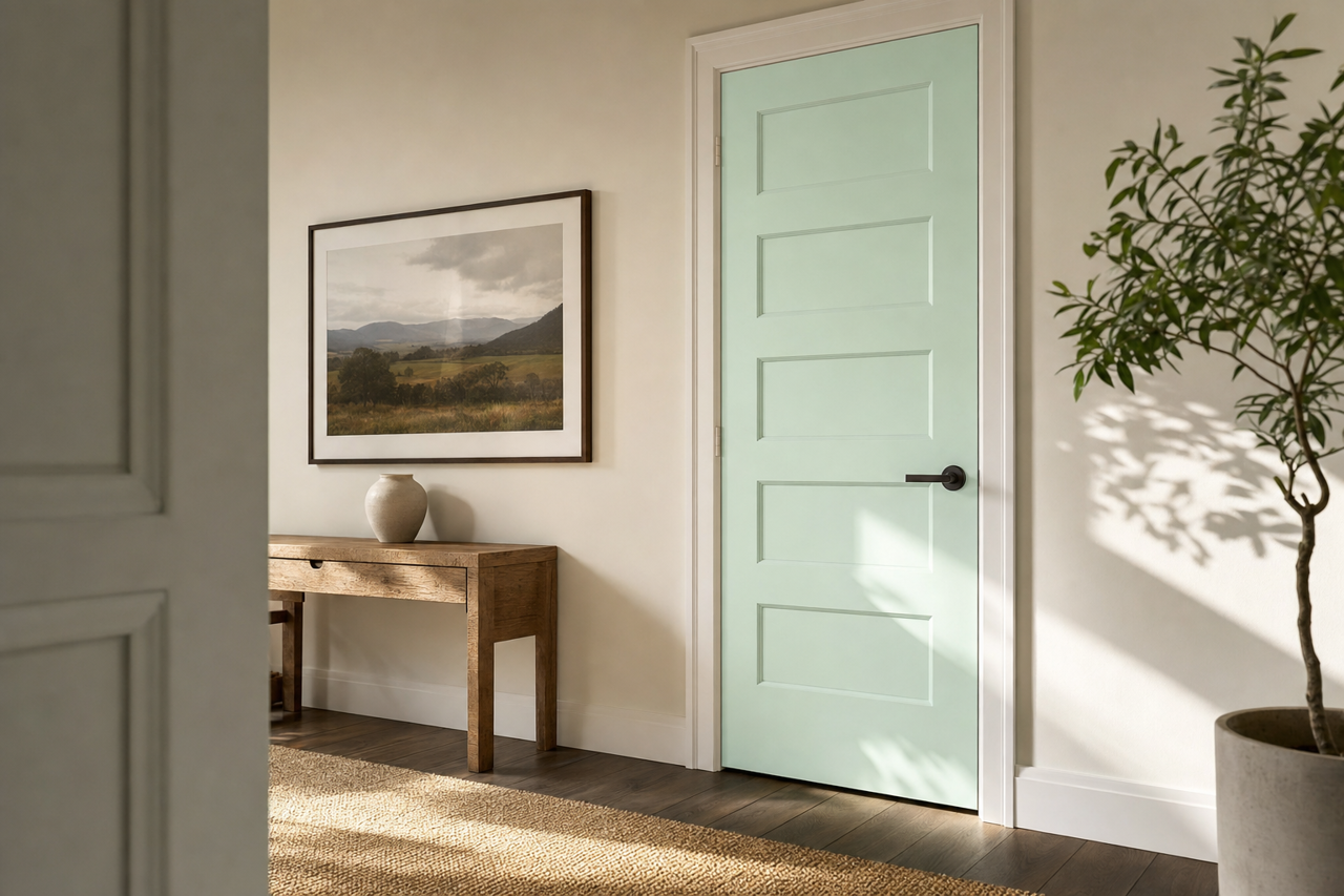 Antigua by Benjamin Moore on interior-doors
