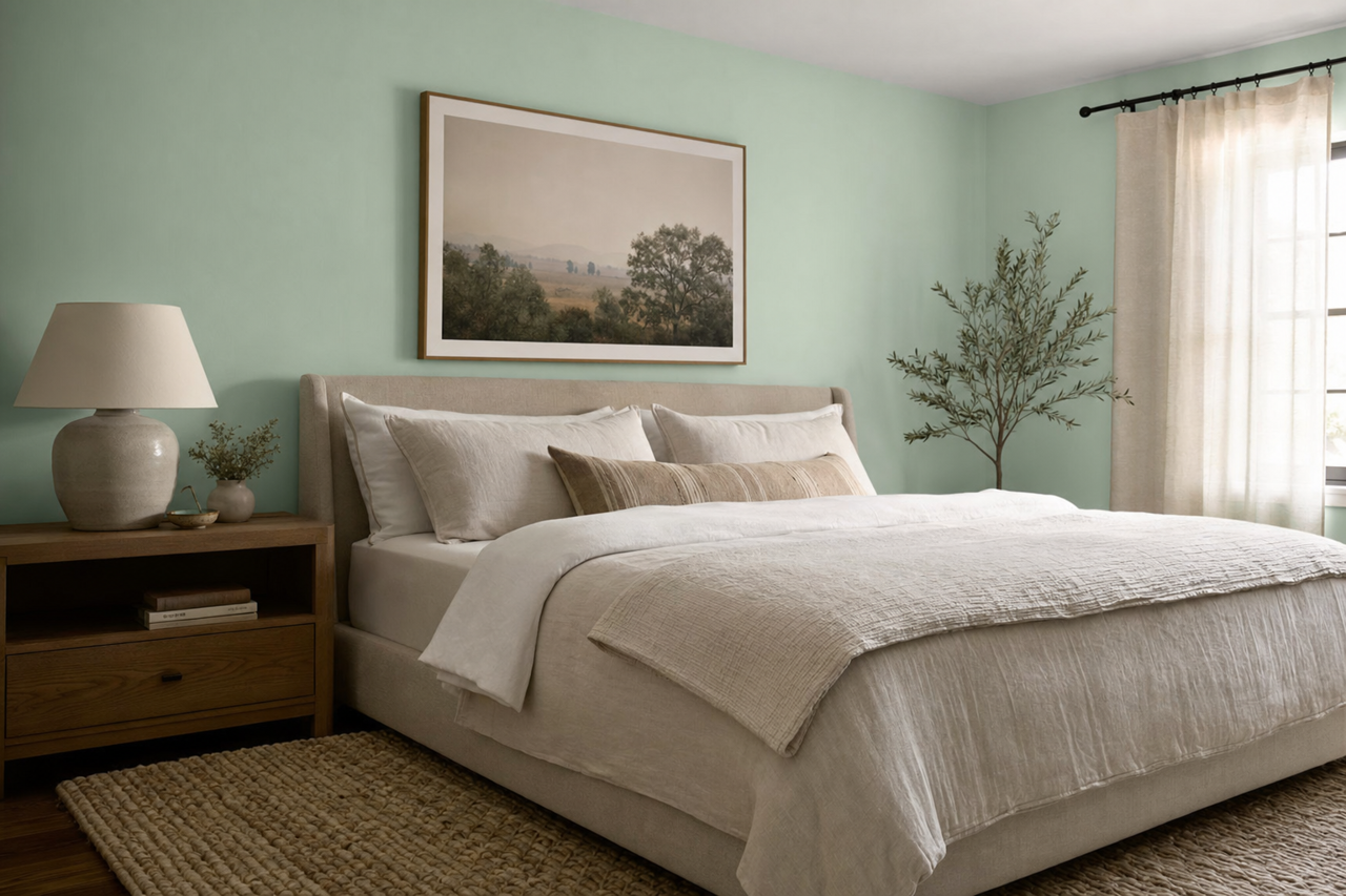 Antigua by Benjamin Moore on interiors