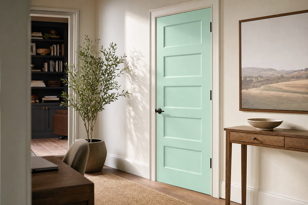 Springtime by Benjamin Moore on interior-doors