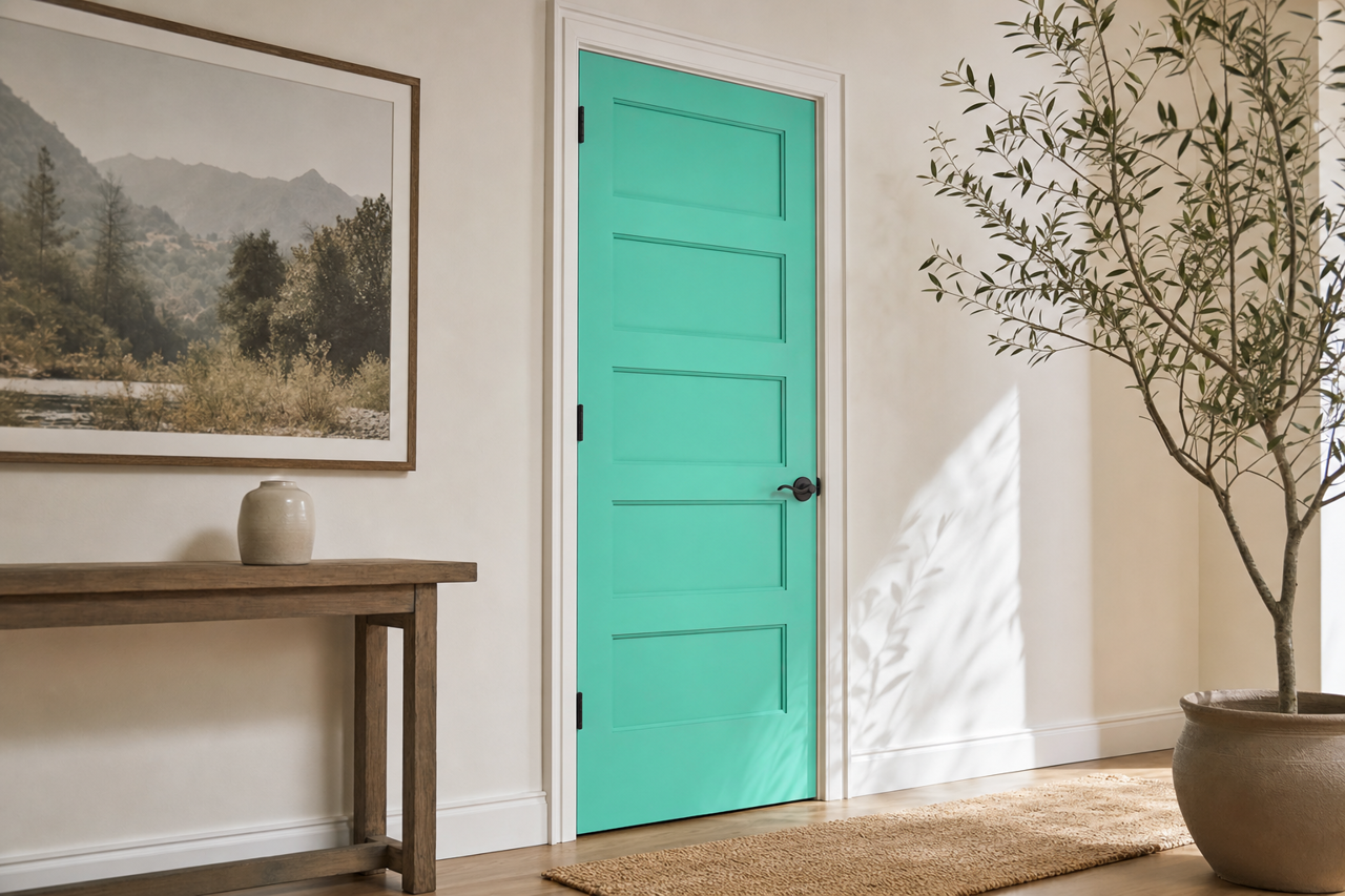 St. Patty's Day by Benjamin Moore on interior-doors
