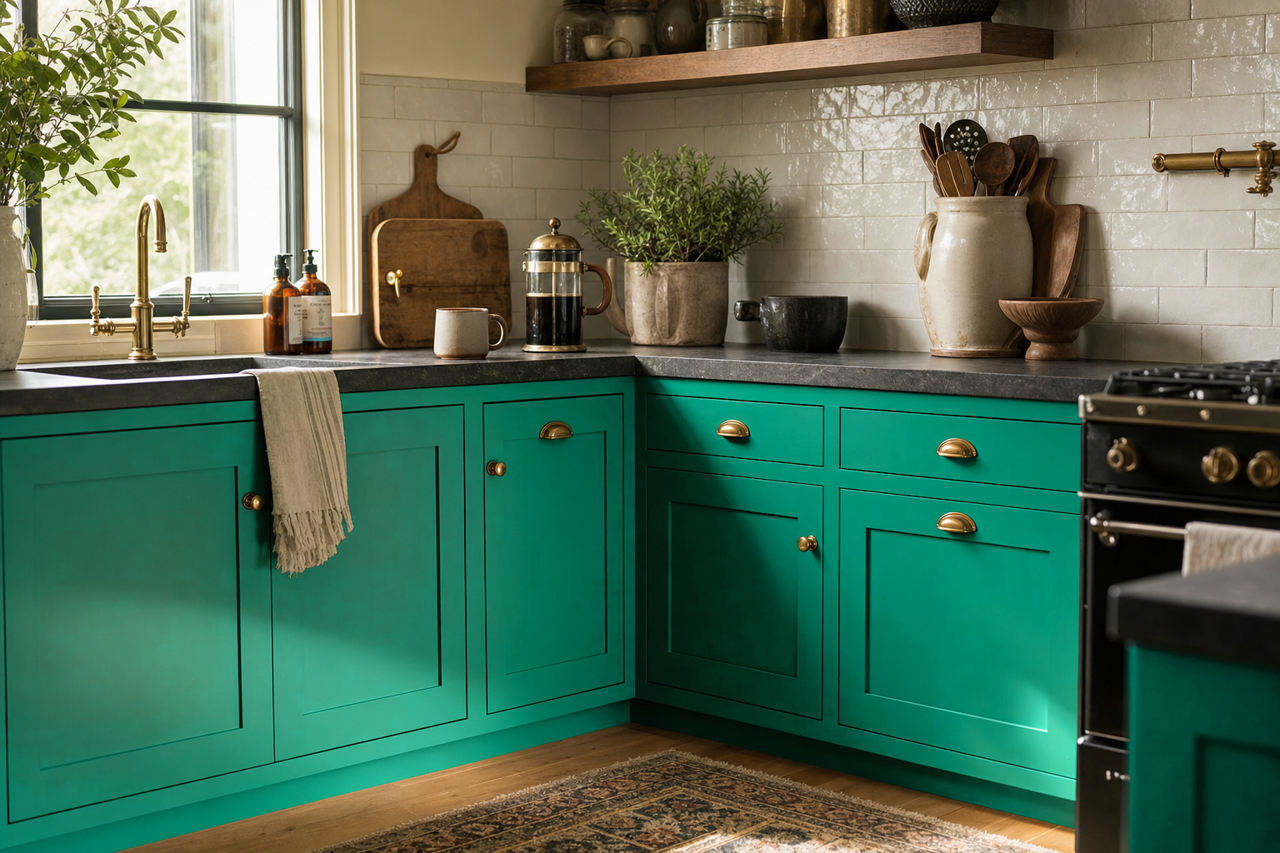 Garden by Benjamin Moore on cabinets