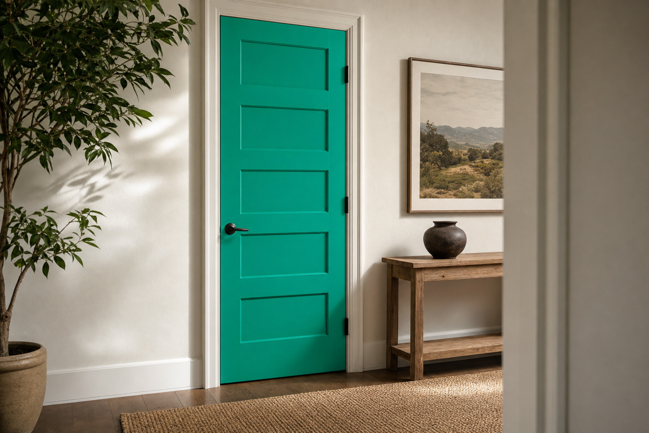 Garden by Benjamin Moore on interior-doors