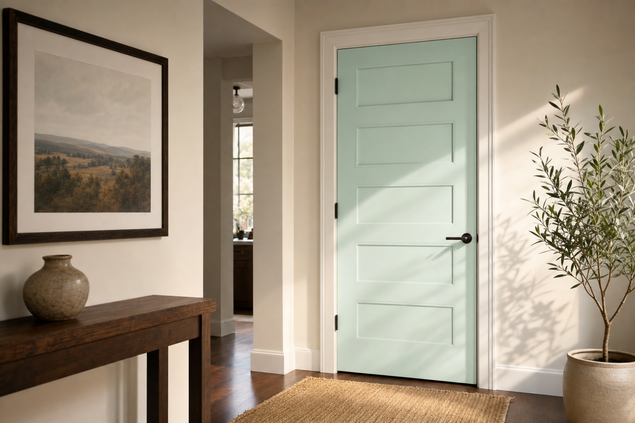Lido by Benjamin Moore on interior-doors