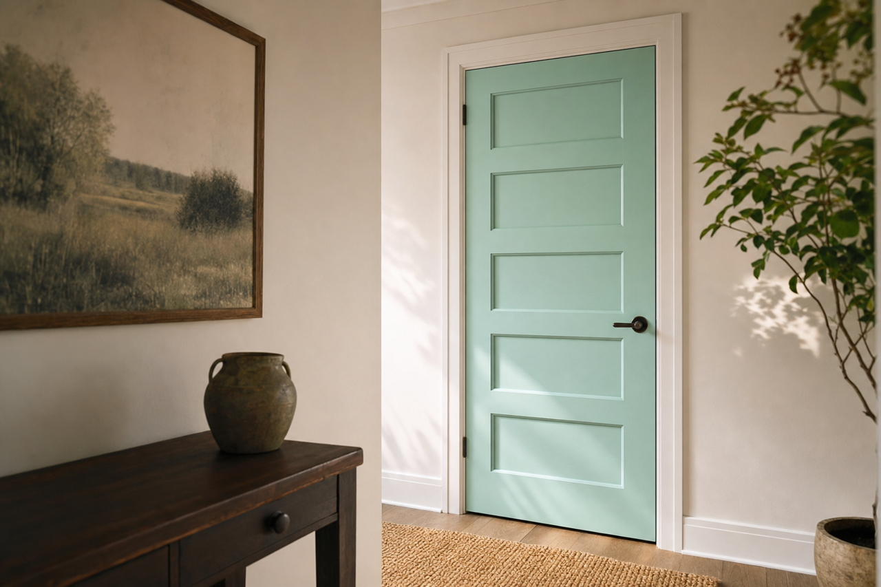 Key by Benjamin Moore on interior-doors