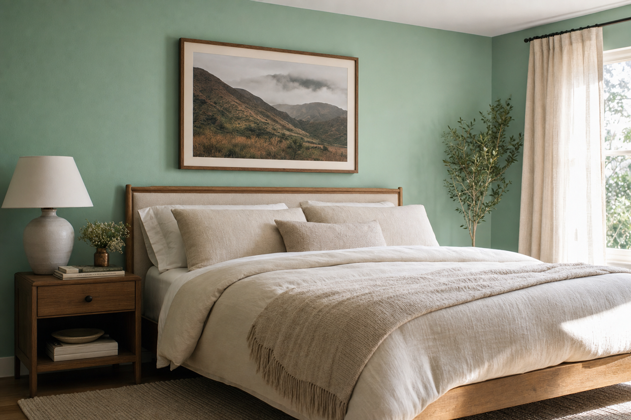 Eucalyptus by Benjamin Moore on interiors