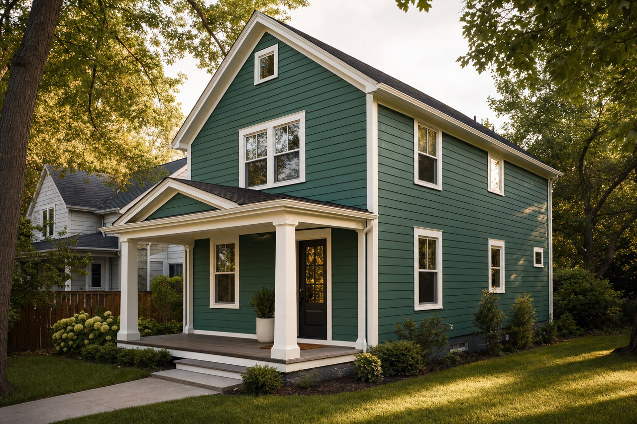 Deep Sea by Benjamin Moore on exterior