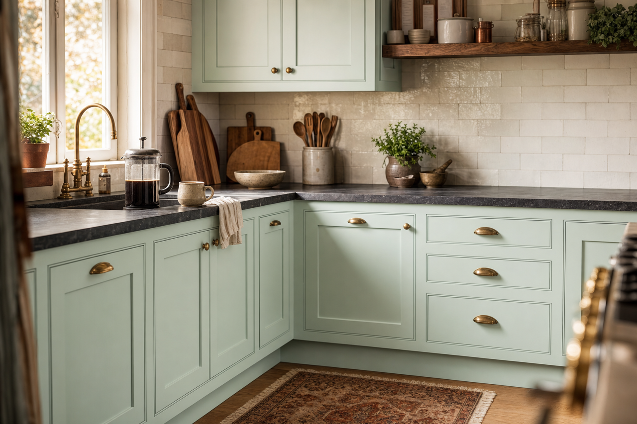 Bath by Benjamin Moore on cabinets