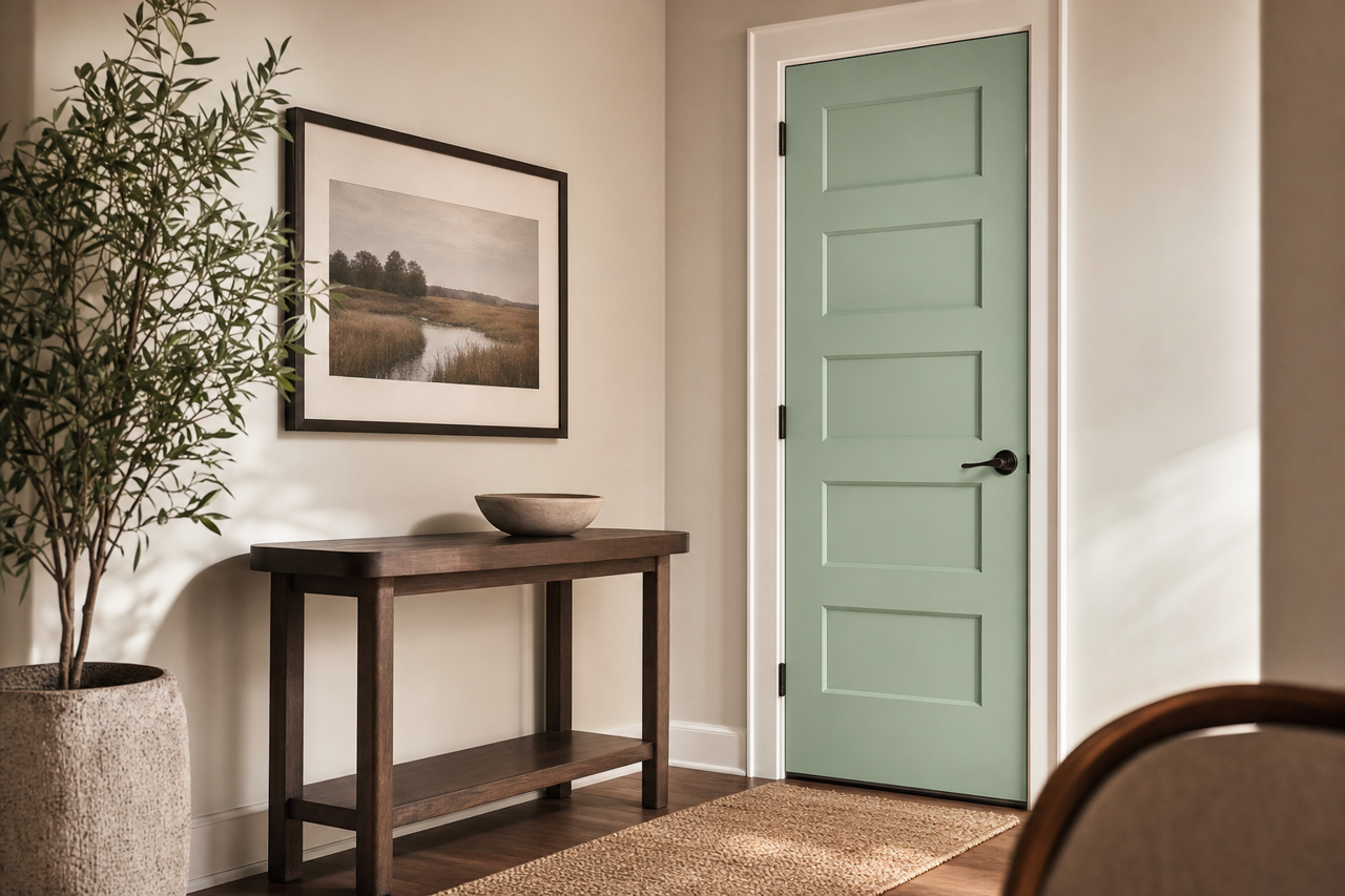 Spring Break by Benjamin Moore on interior-doors