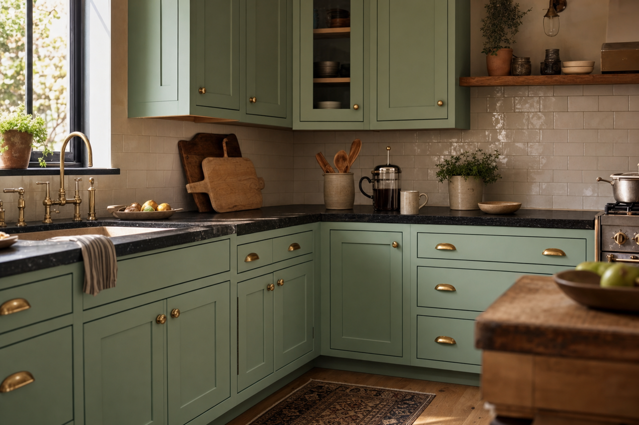 Winchester by Benjamin Moore on cabinets