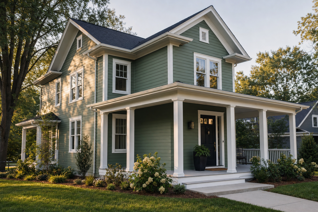 Weeping Willow by Benjamin Moore on exterior